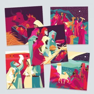 de wijzen uit het oosten kerst kaart illustratie bijbelse kaarten illustraties kerstkaarten bijbel Jozef en Maria herders koningen